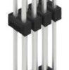 Pin header, 8 pole, pitch 2.54 mm, straight, black, 10051496