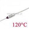 Bezpiecznik termiczny 10A 120°C axialny; THT