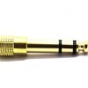 Adapter Aux Wtyk Jack 6,3 Stereo Gniazdo Jack 3,5 Złoty