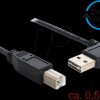 85167 USB 2.0 Kabel, EASY A male angled to B male, 0.5 m