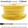 Przewód instalacyjny miedziany jednożyłowy LgY 1,50 mm2, linka giętka, żółty