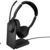 Jabra Evolve2 55 UC Stereo Słuchawki nauszne Bluetooth stereo czarny Wyciszanie hałasów wyciszenie mikrofonu, regulacja