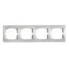 LOGI Ramka 4 poczwórna pozioma 02-1490-043 srebrna 25238 KANLUX
