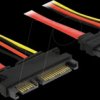 84361 Extension cable SATA 6 Gb/s 22 pin plug > SATA 22 pin receptacle