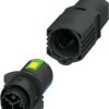 Plug, 2 pole + PE, push-in, straight, 1088662