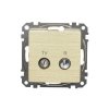 Gniazdo R/TV przelotowe (10dB), brzoza, efekt drewna, Sedna Design i Elements SDD180478R