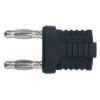 Adapter z wtykiem bananowym Męski Wtykowa typ Wtyk bananowy Czarny 12A Schutzinger rozmiar 4 mm