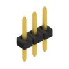 Pin header, 3 pole, pitch 2 mm, straight, black, SLY 1 085 3 G