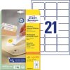 Avery-Zweckform L6023REV-25 Etykieta uniwersalna 63.5 x 38.1 mm Papier biały 630 szt. Z możliwością usunięcia Drukarka a