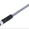 Sensor actuator cable, M8-cable socket, straight to open end, 3 pole, 2 m, PVC, gray, 4 A, 79 3406 42 03
