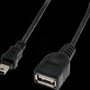 USBMUSBFM1 USB 2.0 cable, mini B male to A female, 30 cm