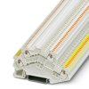 Dwurzędowa złączka szynowa Phoenix Contact 14 → 26AWGWciskane PTTBS 1.5/S WH/U-YE/O-WH 16A 500 V