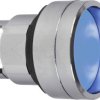 Schneider Electric ZB4BA66 Element czołowy dla przycisku resetowalny (Ø) 22 mm nieoznakowany chrom, niebieski 1 szt.