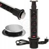 Biurko-gniazdo wysuwane 3x2P/z Inox Orno 7581