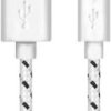 Kabel USB MICRO A-B 2M oplot biaĹy
