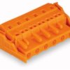 Socket header, 6 pole, pitch 7.62 mm, angled, orange, 231-706/037-000