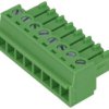 Łączówka; 15EGTK-3.81-08P; 8 torów; R=3,81mm; 15,6mm; 8A; 125V; przewlekany (THT); kątowe 90°; zamknięta; zielony; Golten; RoHS