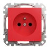 SEDNA DESIGN & ELEMENTS Gniazdo pojedyncze z uziemieniem z przesłonami czerwone SDD115011 SCHNEIDER ELECTRIC