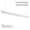 Lampa LED HanksLight,white,liniowa,alu,zwiesz,wtyczka-opcja łączenia,1200mm,down36W,4000K L4702120 (always plug)