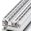 Through terminal block, spring balancer connection, 0.08-6.0 mm², 2 pole, 32 A, 8 kV, white, 3037177