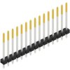 Pin header, 15 pole, pitch 2.54 mm, straight, black, SLLP119015S