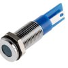 Lampka kontrolna do montażu panelowego 24V dc, niebieska 8mm LED Chrom Faston, oczko lutownicze RS PRO