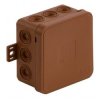 Puszka instalacyjna natynkowa typu KLIK 85x85x41mm hermetyczna IP54 brązowa ViPlast