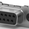 D-Sub socket, 9 pole, standard, equipped, straight, solder pin, 5-338313-2
