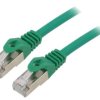 PP6A-LSZHCU-G-10M Patch cord S/FTP 6a drut Cu LSZH zielony 10m 27AWG