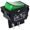 Przełącznik kołyskowy Wł.-wył. podświetlany 10 A DPST Zielony TE Connectivity