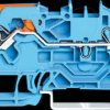 2102-1204 2-conductor through terminal block CAGE CLAMP® 2.5 mm², blue