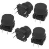 Opencircuit Tactiele button 12x12x7,3mm black - 5 pcs