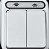 MEG3715-8019 Roller shutter switch, 1-pole, polar white, AQUASTAR