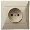 AKCENT Gniazdo pojedyncze z uziemieniem beżowy GP-1AZ/01 OSPEL