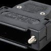 165X10149XE D-sub cap for 15-pin D-sub, black, straight