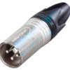 XLR plug, 3 pole, silver-plated, 0.22-0.34 mm², AWG 24-22, metal, NC3MXX-HA