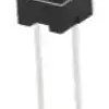 Short-stroke pushbutton, Form A (N/O), 50 mA/24 VDC, unlit , actuator (black, L 1.4 mm), 2.2 N, THT, 4-1437565-0