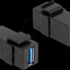 87831 Keystone module USB 3.0 A female > female, black
