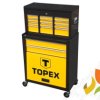 Szafka narzędziowa na kołach 2 moduły 6 szuflad wózek narzędziowy z nadstawką 79R500 TOPEX
