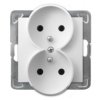 IMPRESJA Gniazdo podwójne z uziemieniem biały GP-2YRZ/m/00 OSPEL