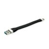 Roline Kabel Usb 3.2 Gen 1 Silicon, A-C, M/M, Czarny, 11 Cm