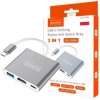 OUTLET_1: Adapter Przejściówka ZENWIRE 3w1 MHL HUB USB C HDMI 4K BYL-2008N