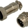 Złącze; NC/4p-5; 4 tory; lutowany; 2,5mm2; 6mm; gniazdo na przewód + wtyk na panel; 16mm; czarny; srebrny; 7A; DAFA LINKER; RoHS