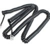 Kabel telefoniczny słuchawkowy spiralny czarny (7m)