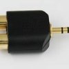 Przejście 2 gniazda rca / wtyk jack 3,5 mm złocony
