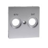MERTEN Płytka czołowa oznaczona R/TV+SAT do gniazd antenowych aluminium system M MTN299260 SCHNEIDER ELECTRIC