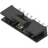 Pin header, 12 pole, pitch 2 mm, straight, black, 1-2823402-2