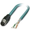 Cat5 Kabel Ethernet SAC długość 2 m Phoenix Contact Niebieski Polipropylen, Polietylen krzyżowy 2 średnica 6.4 mm OD