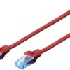 Digitus DK-1511-020/R RJ45 Kabel sieciowy, kabel krosowy CAT 5e U/UTP 2.00 m czerwony skręcona para 1 szt.
