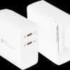 PCA-W006W USB charger, 140 W, GaN technology, 2x USB-C, white